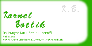 kornel botlik business card